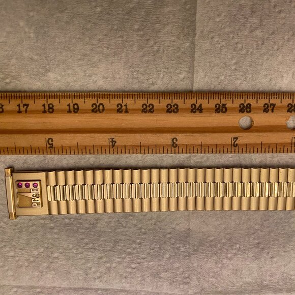 Speidel Twist O-Flex Expansion Watchband 18mm Personal'd 3 Natural Ruby 0.07 NEW - Picture 1 of 9